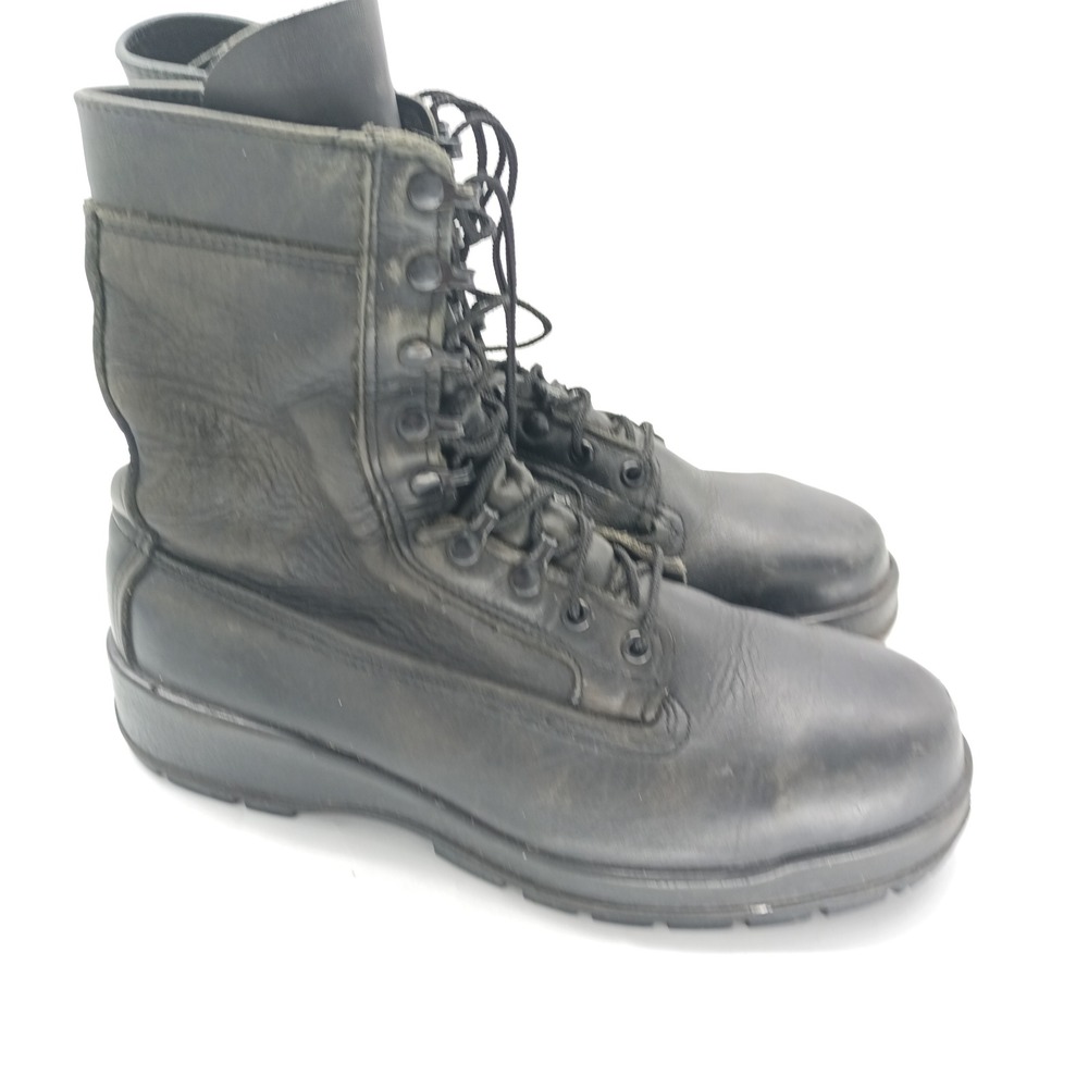 Belleville 360ST Black Leather Steel Toe Military Combat Boots Mens 10.5 M s16